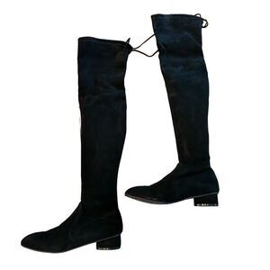 Stuart Weitzman Quebecland Boot in Black Suede